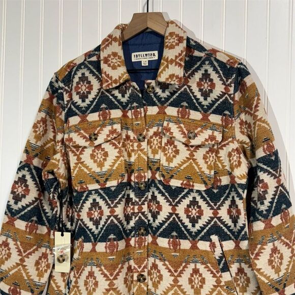 Idyllwind Aztec Boho Southwestern Shacket Jacket Coat L NWT Miranda Lambert - Picture 2 of 8